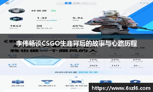 李伟畅谈CSGO生涯背后的故事与心路历程