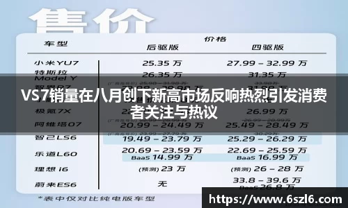 VS7销量在八月创下新高市场反响热烈引发消费者关注与热议