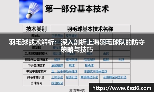 羽毛球战术解析：深入剖析上海羽毛球队的防守策略与技巧